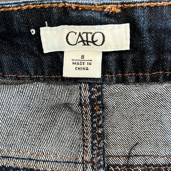 Vintage Cato Women’s side tie Jean shorts - Picture 3 of 3